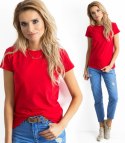 T-shirt koszulka czerwona klasyczny Basic Feel Good S