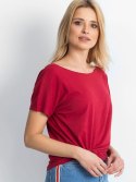 T-shirt RV-TS-4662.04X bordowy XS