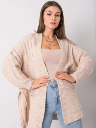 Sweter 259-SW-15055.71 beżowy L