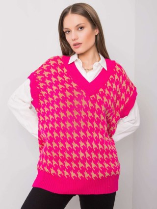 Sweter 269-SW-16500.37 fluo różowy