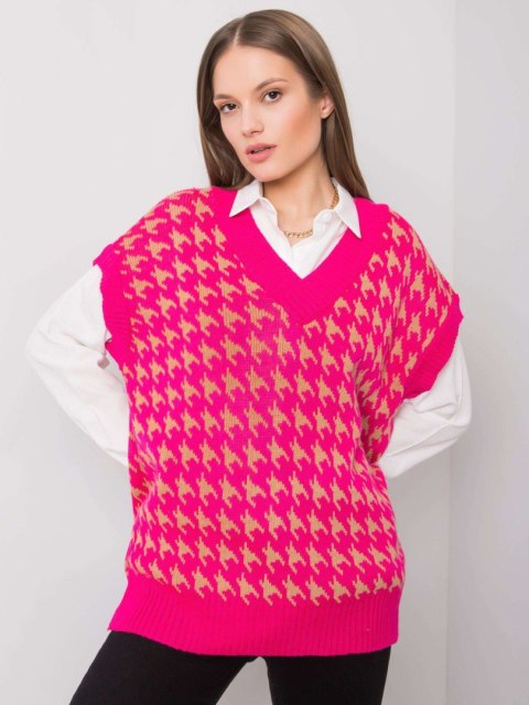 Sweter 269-SW-16500.37 fluo różowy