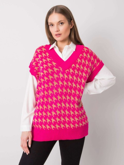 Sweter 269-SW-16500.37 fluo różowy