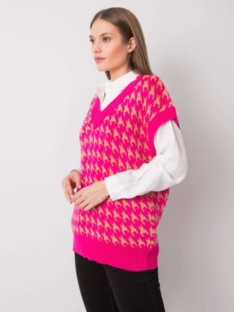 Sweter 269-SW-16500.37 fluo różowy