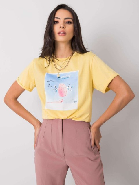 T-shirt PM-TS-SS21CA59.01P żółty L