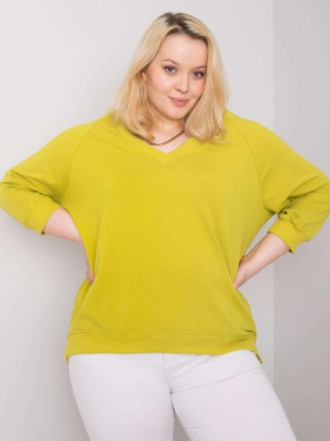 Bluza RV-BL-6295.03X limonkowy 3XL