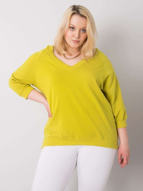 Bluza RV-BL-6295.03X limonkowy 3XL