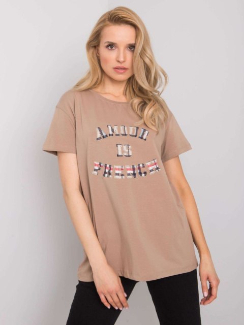 T-shirt FA-TS-6892.88 ciemny bezowy