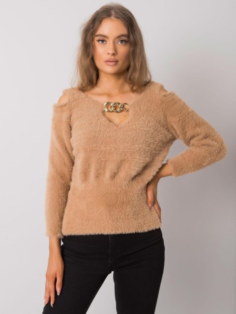 Sweter LC-SW-7033.27X camelowy