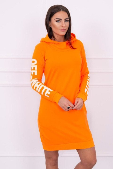 Sukienka Off White pomarańczowy neon