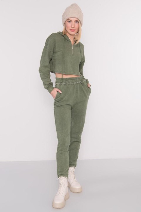 Spodnie dresowe 15891 khaki XS