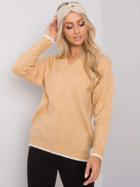 Sweter ASM-SW-7433.96 camelowy