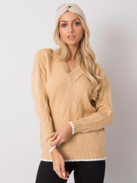 Sweter ASM-SW-7433.96 camelowy