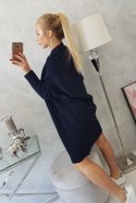 Sweter kardrigan z rękawami typu nietoperz granatowy