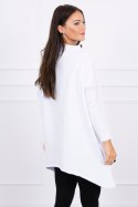 Bluza oversize z asymetrycznymi bokami biała