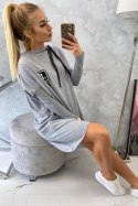 Bluza oversize z asymetrycznymi bokami szara