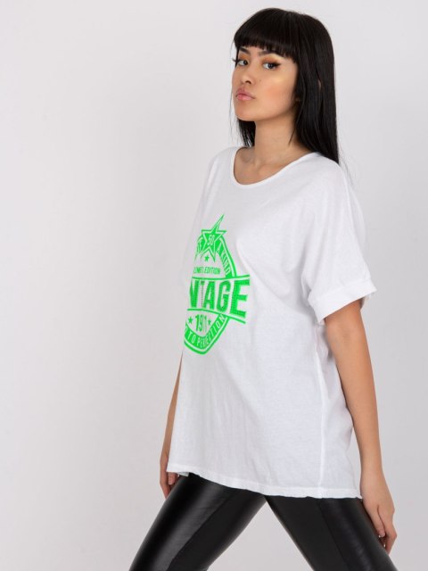 T-shirt DHJ-TS-6860.26X biało-zielony