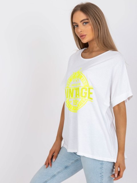 T-shirt DHJ-TS-6860.26X biało-żółty