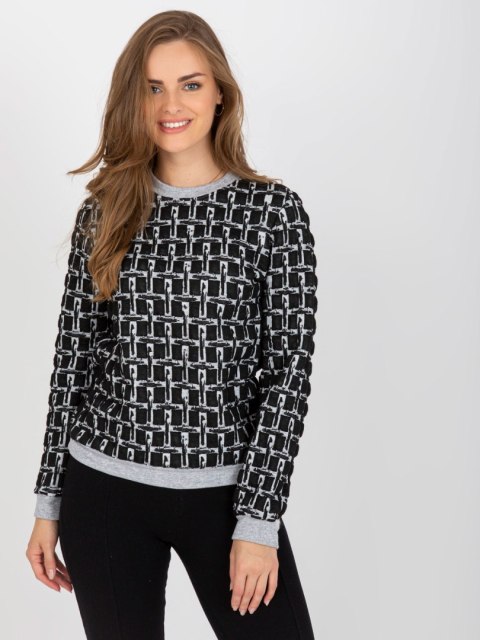 Bluza LK-BL-507008.92 szaro-czarny 36