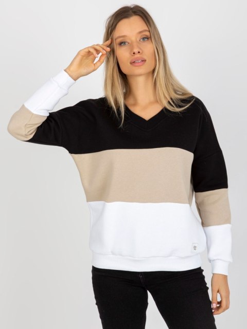 Bluza RV-BL-8377.89 czarno-beżowy