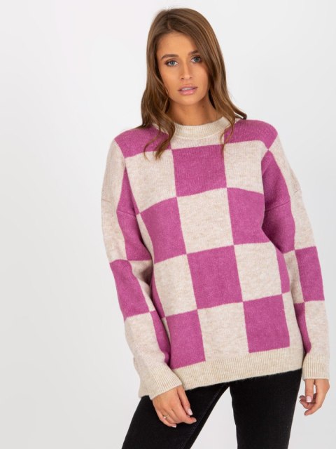 Sweter EM-SW-1054-02.31 fioletowy