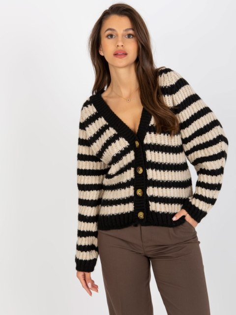 Sweter EM-SW-5020-02.28P czarno-beżowy