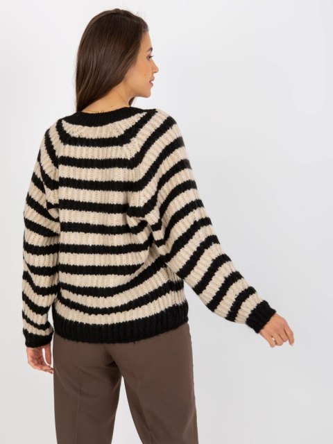 Sweter EM-SW-5020-02.28P czarno-beżowy