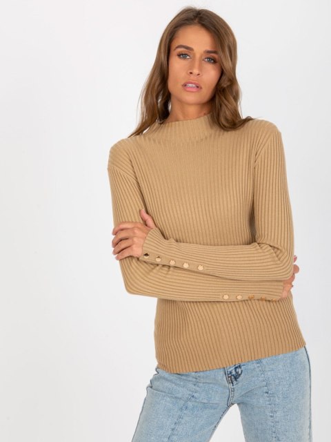 Sweter NM-SW-NG-12571.08P camelowy L/XL