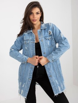 Kurtka długa oversize dżinsowa jeans niebieskia