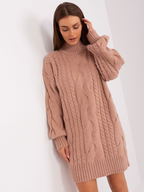 Sweter AT-SW-2367-1.35P ciemny różowy