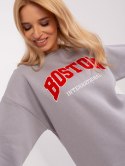 Bluza Boston szara dresowa bez kaptura oversize