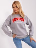 Bluza Boston szara dresowa bez kaptura oversize