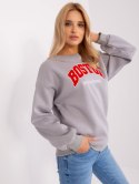 Bluza Boston szara dresowa bez kaptura oversize