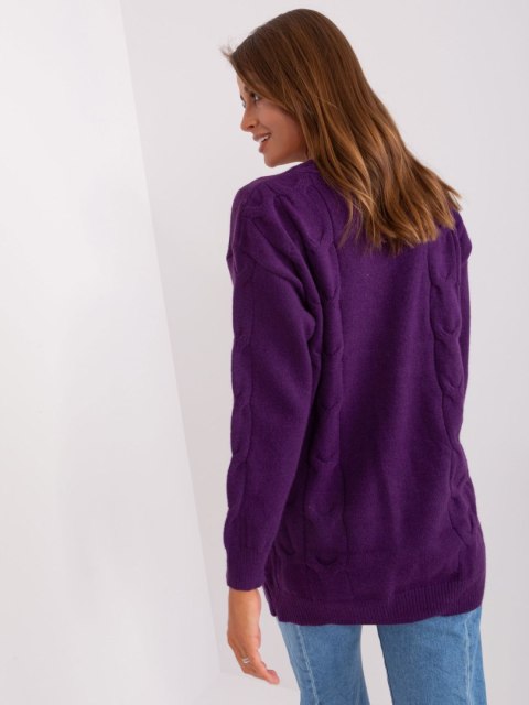 Sweter AT-SW-2241.36P ciemny fioletowy