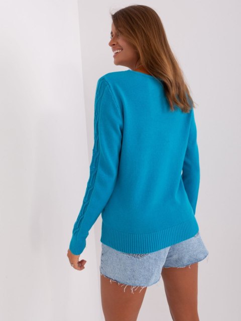 Sweter AT-SW-2329.98P turkusowy