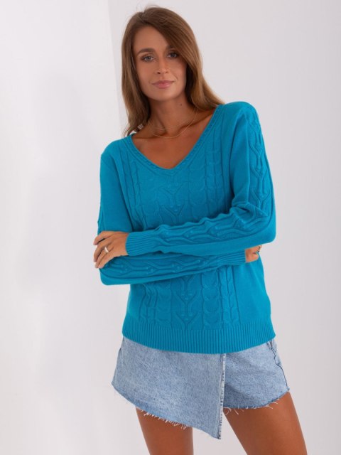 Sweter AT-SW-2329.98P turkusowy