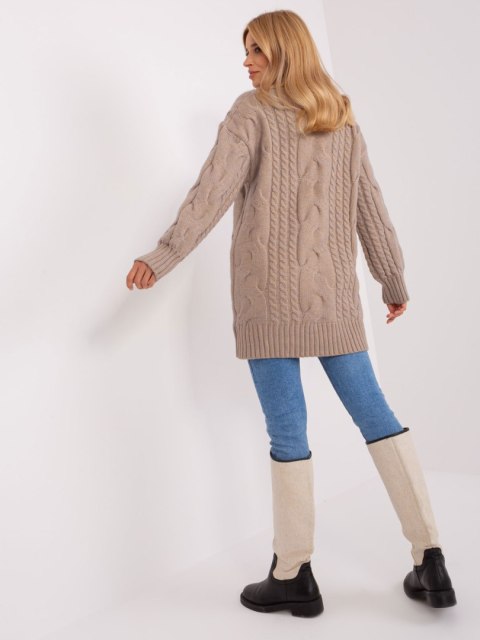 Sweter AT-SW-2367-1.35P ciemny bezowy