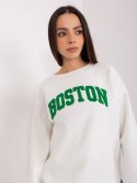 Bluza Boston ecru dresowa bez kaptura oversize