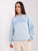 Bluza Boston jasny niebieski dresowa bez kaptura oversize