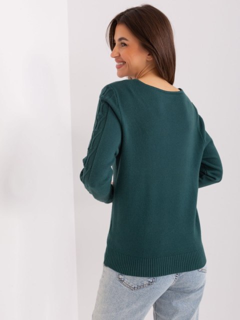 Sweter AT-SW-2329.98P ciemny zielony