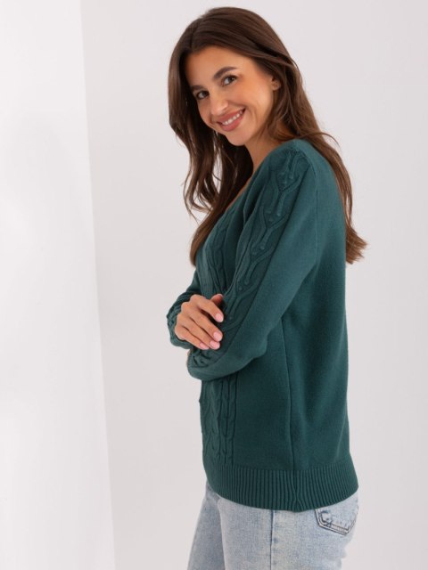 Sweter AT-SW-2329.98P ciemny zielony