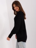 Sweter dzianinowy czarny oversize gładki M/L