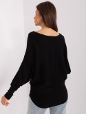 Sweter dzianinowy czarny oversize gładki M/L