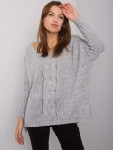 Sweter damski oversaize luźny szary Tiffianie one size