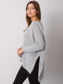 Sweter damski oversaize luźny szary Tiffianie one size