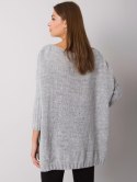 Sweter damski oversaize luźny szary Tiffianie one size