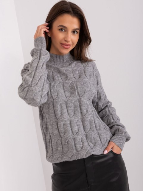 Sweter AT-SW-2235.00P ciemny szary