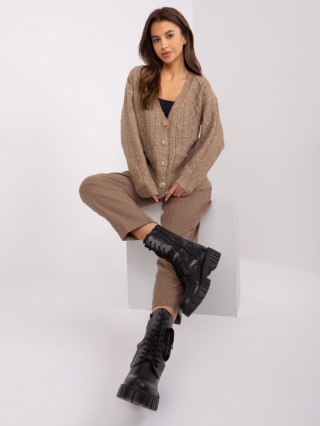 Sweter AT-SW-2358.31 ciemny bezowy