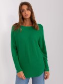 Sweter dzianinowy zielony oversize gładki M/L