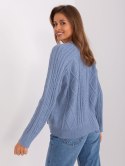 Sweter AT-SW-2346-2.99P szaro-niebieski