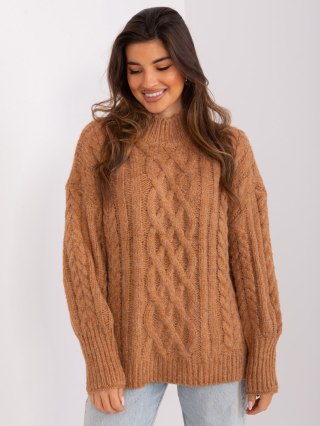 Sweter AT-SW-2363-2.11P camelowy